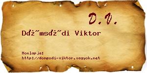 Dömsödi Viktor névjegykártya